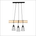 Spotlight Trabo Short 68214304 drewniana lampa wisząca sosna naturalna 3 x E27 60W