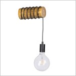 Trabo Short kinkiet drewniany z oprawką na żarówkę E27 SPOTLight