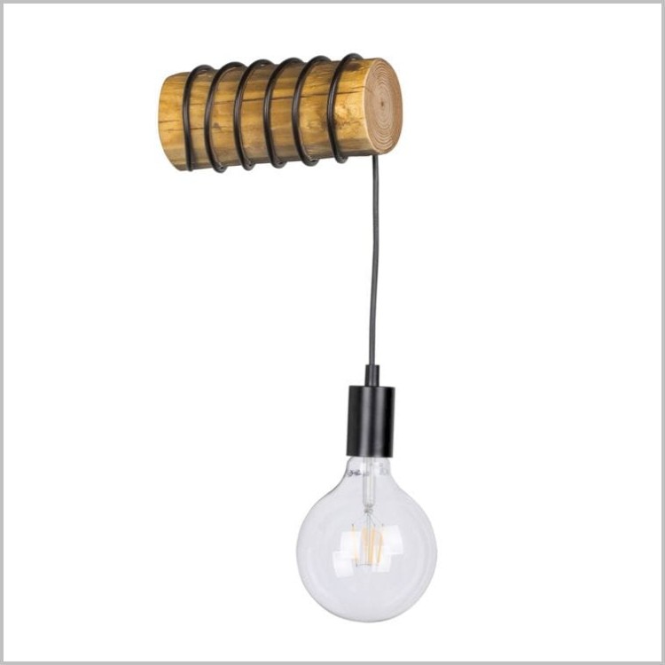 Spotlight Trabo Short 6834151 kinkiet drewniany 1xE27 60W