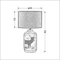 Candellux Walia 41-39194 lampa stojąca stołowa wysokość 42cm średnica abażura 24cm