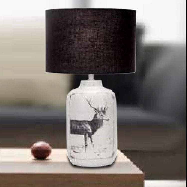 Candellux Walia ceramiczna lampa do sypialni z abażurem 1xE27 60W
