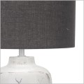 ceramiczna lampa na biurko Walia z czarnym abażurem w kształcie walca producent Candellux