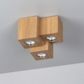 lampa sufitowa do kuchni 3 kostki drewniane Wooddream Cube Spotlight