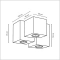 Spotlight Wooddream Cube lampa sufitowa do pokoju 3xGU10 6W