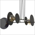 Idea 4 Black lampa wisząca czarna z elementami złota regulowana wysokość Embing Lighting