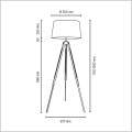 lampa podłogowa z abażurem na trójnogu TRIPOD Spot Light