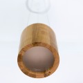 Ruła lampa ledowa drewniana 24cm ręcznie wykonana na stalowych linkach szklany klosz Individual Lighting