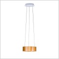 Individual Lighting Ruła 24 LED Disk lampa wisząca płaski walec naturalne drewno trzy linki stalowe 3000lm