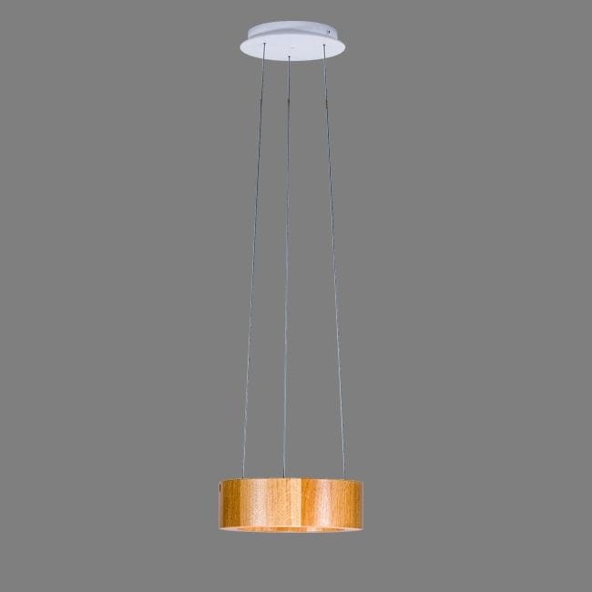 lampa wisząca płaski walec śr. 24 cm z drewna dębowego Ruła24 Disk marki Individual Lighting