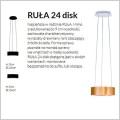 rękodzieło lampy drewniane LED Ruła 24 Disk Individual Lighting