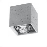Valde betonowy plafon szara kostka 14x14cm 1xGU10 polski producent Sollux