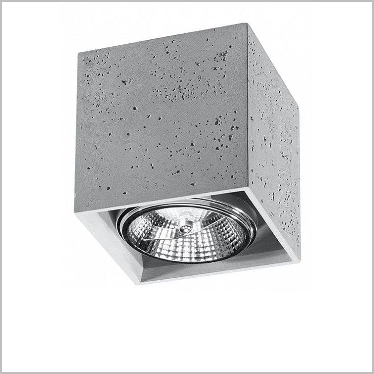 Sollux Valde 0646 plafon betonowy 14x14x11cm żarówka GU10