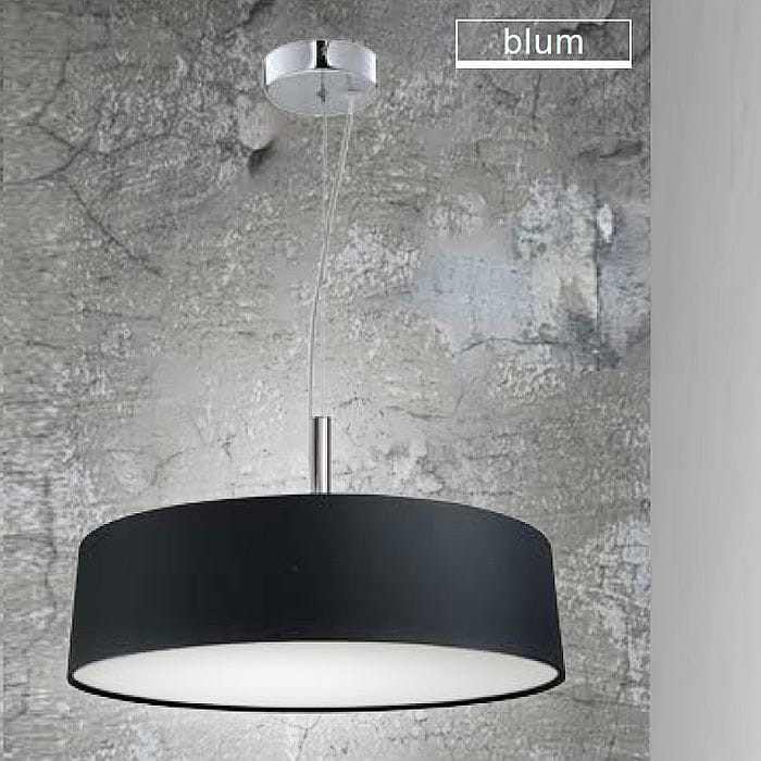 Candellux Blum lampa wisząca z czarnym abażurem i chromowaną podsufitką