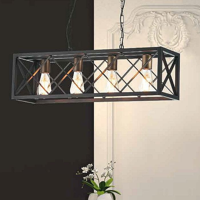 lampa wisząca Romi połączenie nowoczesności i klasyki. Cztery źródła światła, piękno i elegancja, idealna do jadalni i dużych pomieszczeń.