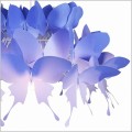Light Prestige Farfalla blue wisząca abażur ozdobiony niebieskimi motylami z folii akrylowej