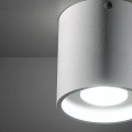 biały okrągły plafon minimalistyczny sollux Orbis 0021