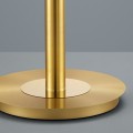 Lampa podłogowa z białym abażurem Trio Lighting Paris II gold 400200108