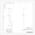 Lampa stojąca podłogowa 160cm abażur walec 1xE27 Paris II Trio Lighting