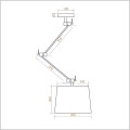 Lampa sufitowa regulowana wysokość 1xE27 Argon Zakyntos