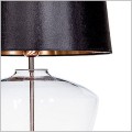 Lampa ze szkła transparentnego abażur czarny+miedź Ravenna 4concepts