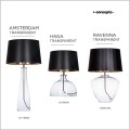 4concepts lampy szklane hand made z czarnym abażurem