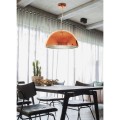 Lampa wisząca nad stół z dużym miedzianym kloszem Candellux Amalfi