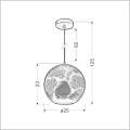 Candellux Sfinks 31-43276 wisząca lampa kula 25cm