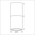 lampa sufitowa Tuba Biała Drewno 13cm GU10 Candellux