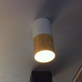 Candellux Tuba Biała Drewno lampa sufitowa