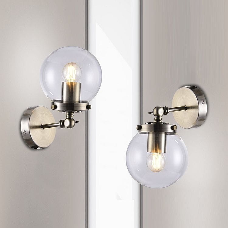 Candellux BALLET kinkiet regulowany ze stali patynowanej z kloszem szklanym