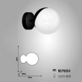 czarno biały kinkiet Sfera Black 8854 szklana kula  1xE14 Eko-Light Milagro