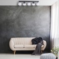 Biało czarna lampa sufitowa do salonu Eko-Light Milagro Sfera Black MLP8859 5xE14