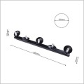 Lampa sufitowa 90 cm 5 białych kul Sfera Black MLP8859 Eko-Light Milagro