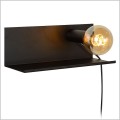 lampa ścienna półka z oprawką na magnez czarna 1xE27 Sebo 06218/01/30 Lucide