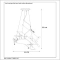 Lucide Focker 77468/01/36 lampa wisząca samolot do pokoju chłopięcego 1xE27 wymiary