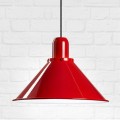 Czerwona lampa wisząca do kuchni klosz stożek średnica 35cm Reflex Stożek Tar