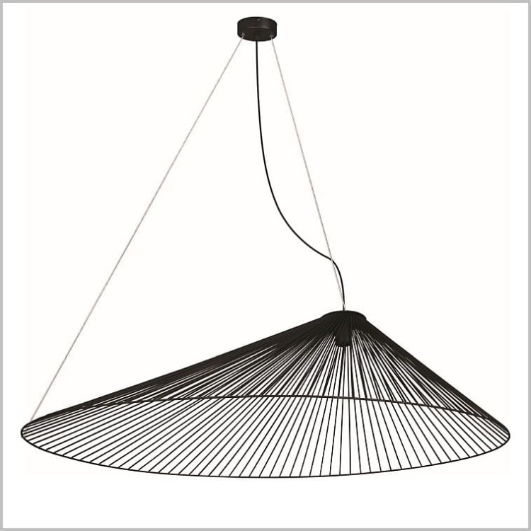 Kaja Peak KP-10 duży żyrandol metalowy czarny 1xE27 60W