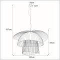Plaza KP-12 Kaja czarny druciany żyrandol śred. 100cm E27