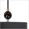 Lampa wisząca z ozdobną czarną kulą Melba Candellux