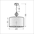 Candellux Melba 31-39385 lampa wisząca abażur 30cm