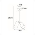Horin K-4836 spot sufitowy ruchome złote klosze metalowe Kaja