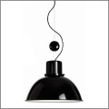 czarna lampa wisząca do kuchni z obciążnikiem kulowym średnica klosza 35cm Reflex Maxi Tar