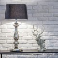 4concepts Versailles Platinum L204161247 szklana lampa stołowa z abażurem