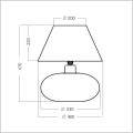 4concepts Stockholm lampa ze szkła z abażurem