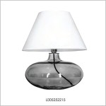 STOCKHOLM BLACK szklana lampa stołowa 47cm z białym abażurem 1xE27 4concepts