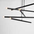 Tubo 10 Black 1072M1 czarna minimalistyczna lampa metalowa 10xE14 Aldex Artera
