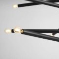nowoczesny żyrandol 10xE14 Aldex Artera Tubo 10 Black 1072M1
