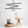 elegancka lampa wisząca Aldex Artera Tubo 10 Black 1072M1