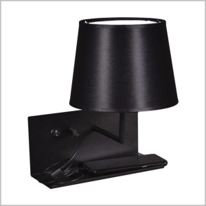 Esseo lampka nocna z półeczką i gniazdem USB 1xE27 Kaja