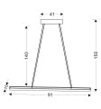 Candellux-Apeti lampa LED wisząca nad wyspę kuchenną Coconut A0010-311